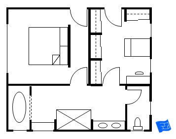 master bedroom floor plan entry into bedroom and closet