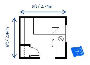 size of kids bedroom