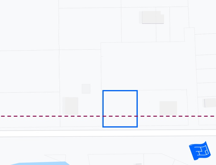 Site plan showing setbacks with neighboring property